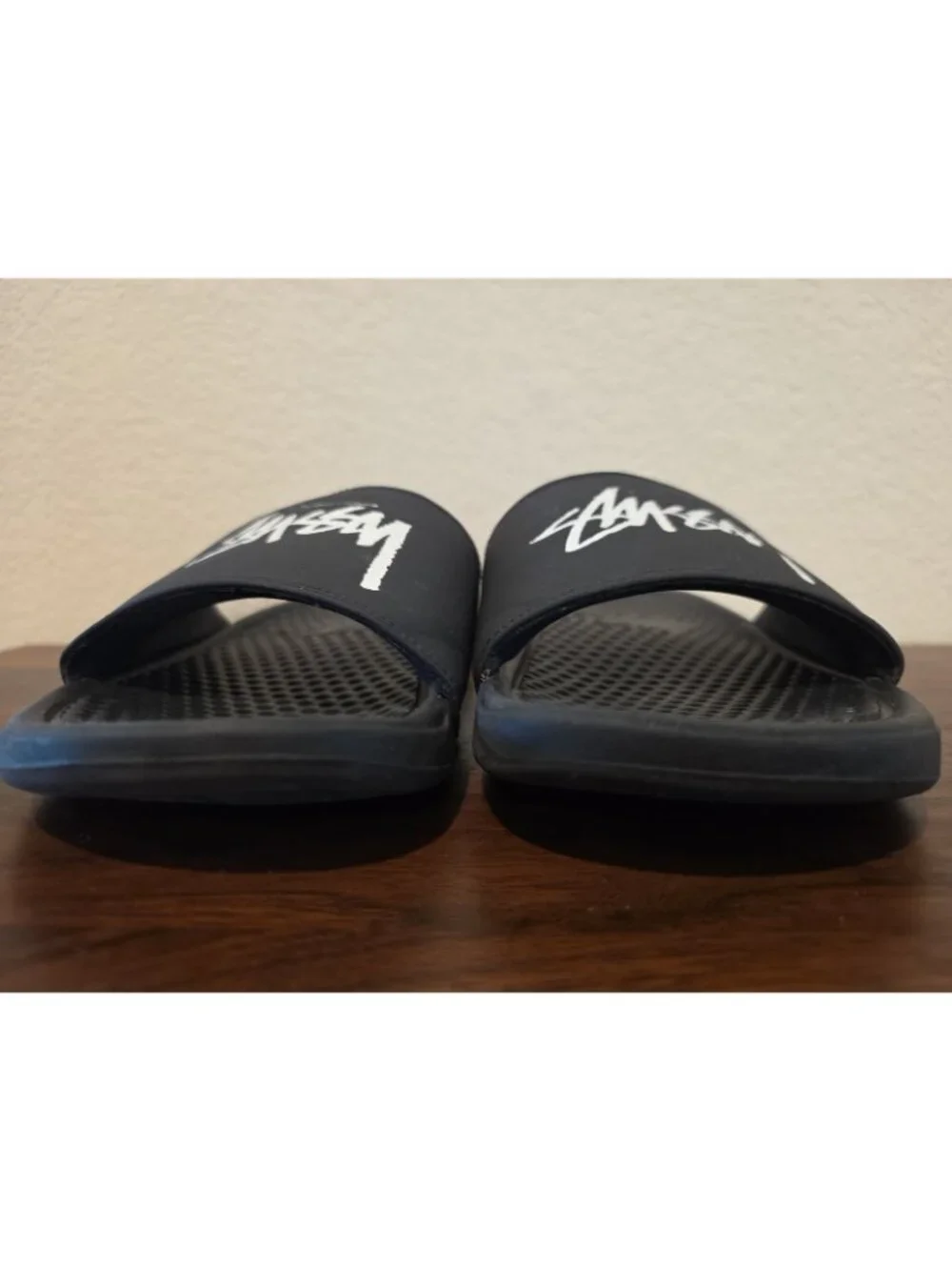 Nike Stussy x Benassi Off Noir Men's Slide Sandals Black US 9